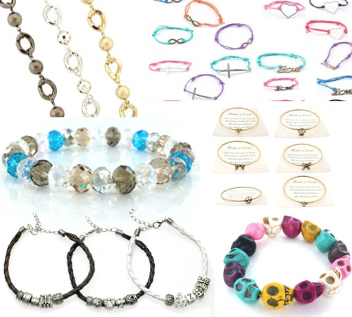 100 Piece Assorted Wholesale Bracelets Lot