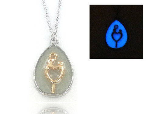 Glow in the Dark Necklace - Mother & Child