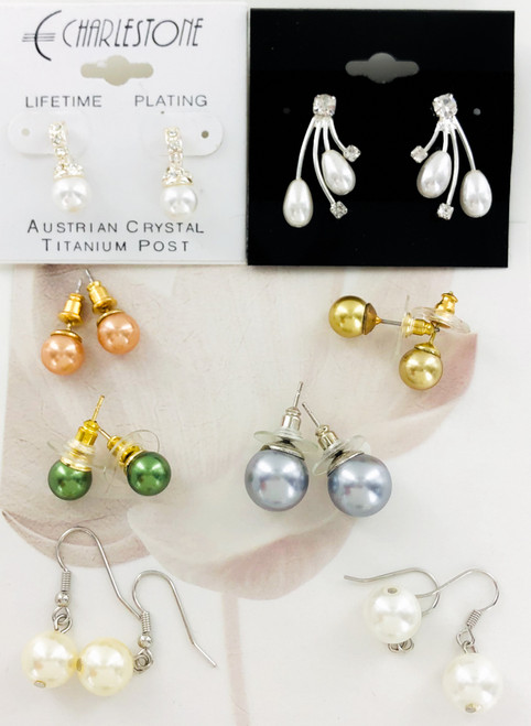 Wholesale Natural White Akoya Freshwater Pearl 925 Silver Stud Earrings -  AbuMaizar Dental Roots Clinic