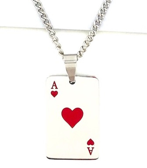 M Men Style Lucky Poker Ace Of Spades Playing card Jewelry Pendant Necklace  Chain Sterling Silver Stainless Steel Pendant Price in India - Buy M Men  Style Lucky Poker Ace Of Spades