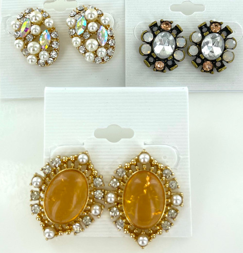 Wholesale Earrings by the Dozen - Medallion Clusters