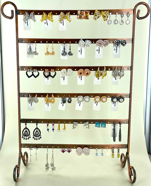One of a Kind - Stocked Earring Display - 37 Pairs + Display