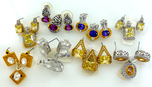 Wholesale Cubic Zirconia Pendant and Earring Sets by the Dozen 