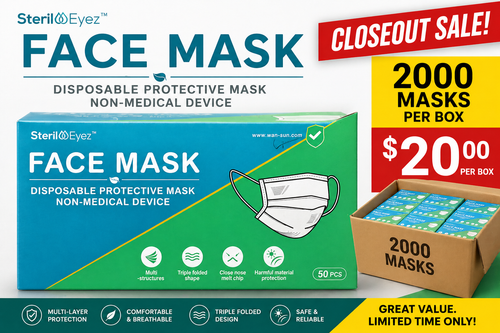 Case Pack Closeout of 2000 Masks