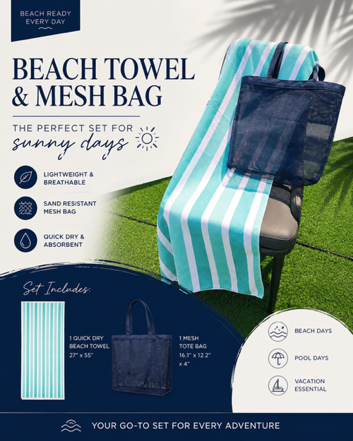 Closeout - Beach Bag with Towel