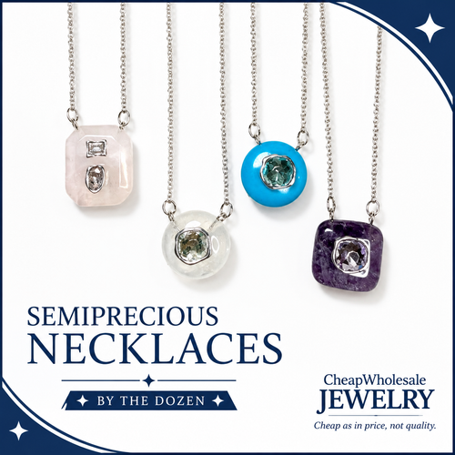 Wholesale Necklaces by the Dozen - Trendy Crystal and Semi