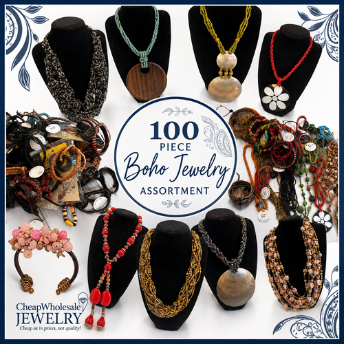 Wholesale Boho Fashion Jewelry - 100 Piece Assortment