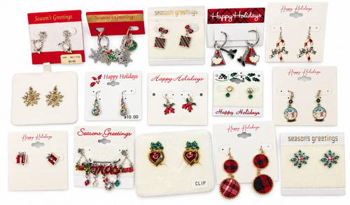 Wholesale Vintage Earrings by the Dozen - Christmas/Winter 