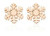 Rose Gold Snowflake Stud Earrings