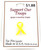 Closeout Yellow Ribbon Tac Pins - 12 Pieces