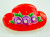 Wholesale Red Enamel Hat Pin with Flowers by the Dozen