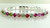 Wholesale Crystal Stretch Bracelets by the Dozen - Pink & Green