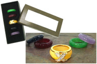 6 Piece Genuine Gems Interchangeable Ring Set Closeout