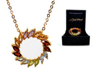 Wholesale Semi-Precious Circle of Life Necklace