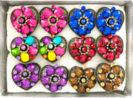 Wholesale Adjustable Fashion Rings by the Dozen - Bright Bursting Heart