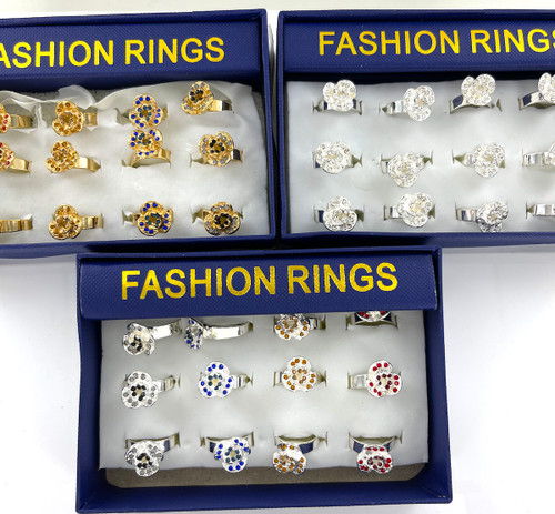 Wholesale Rose Fashion Rings Sold by the Dozen