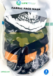 Wholesale Fabric Face Masks - 5 Pack Camo