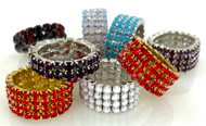 Wholesale Stretch Crystal Rings by the Dozen 