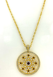 Wholesale Fashion Necklaces by the Dozen - Golden Medallion