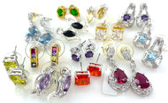 Wholesale Semiprecious and CZ Earrings by the Dozen