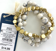 Wholesale Name Brand Bracelets - White Stone - 50 Pack