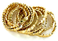 Wholesale Bracelets by the Dozen - Gold Stretch Stackers