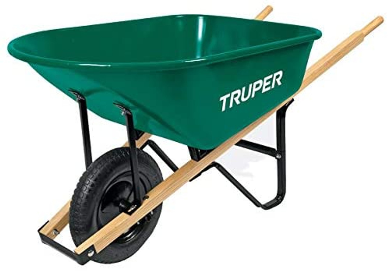 Truper 33461 Tools TruTough 6 Cubic Foot Steel Wheelbarrow