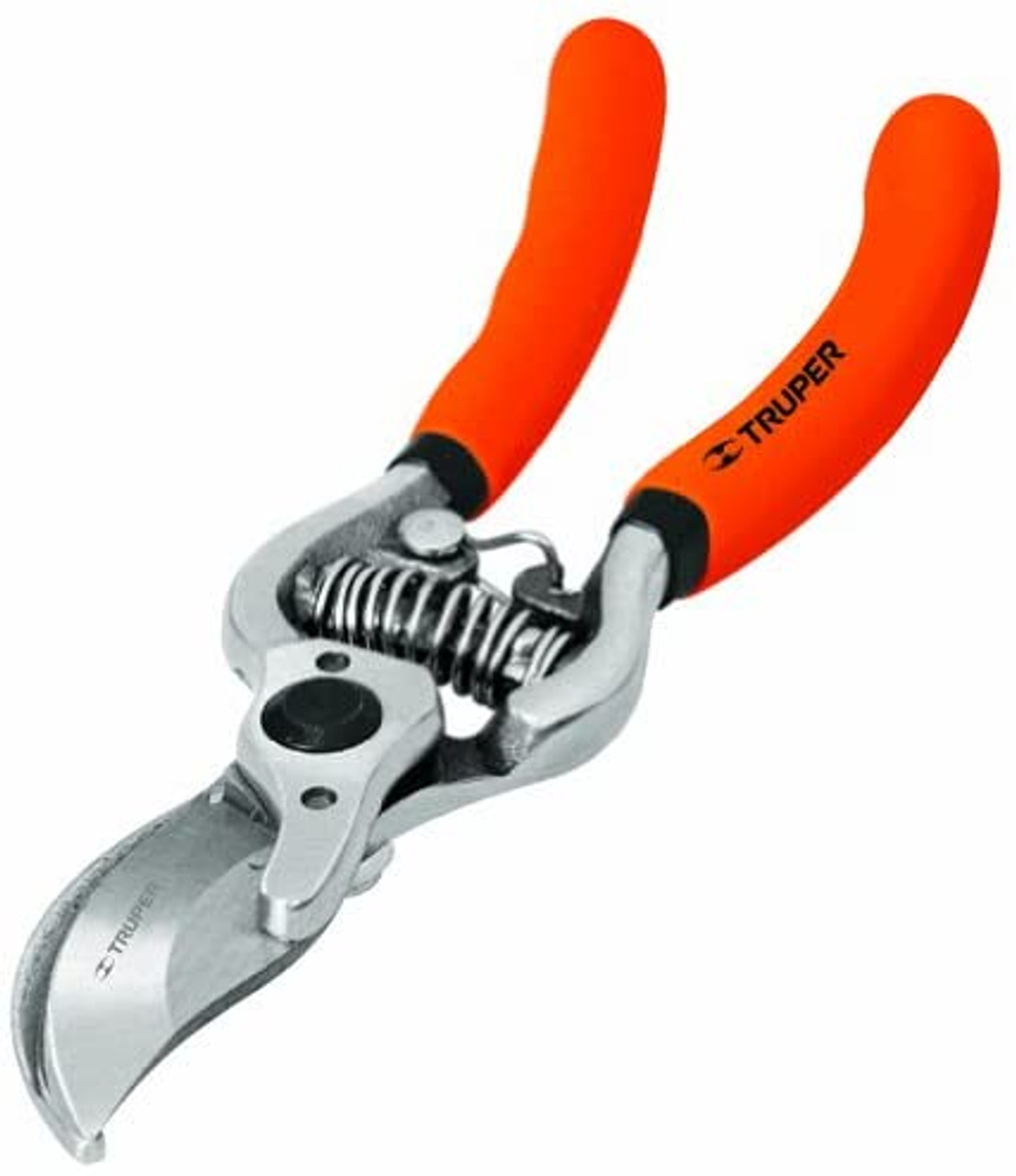 Truper  Bypass Pruner Re-Coil Spring Action Drop Forged Blades Soft Vinyl Handles