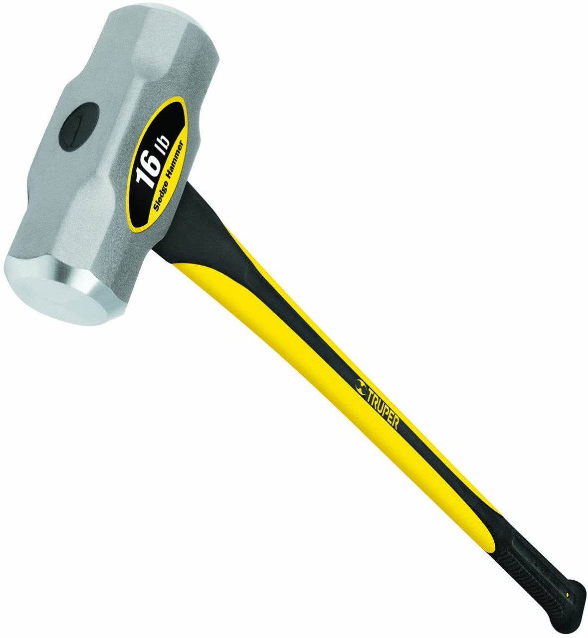 Truper 30933 Sledge Hammer Fiberglass Handle with Rubber Grip 36-Inch, Weight 16 lb