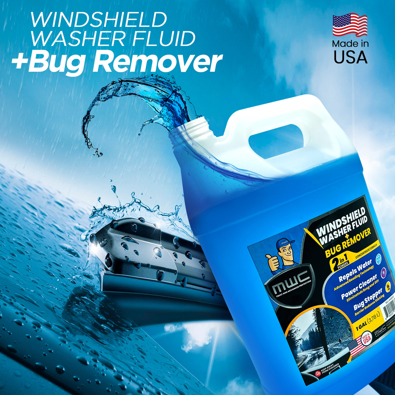 WINDSHIELD WASHER FLUID 👇 Rainy - Gladiator Car Care TT