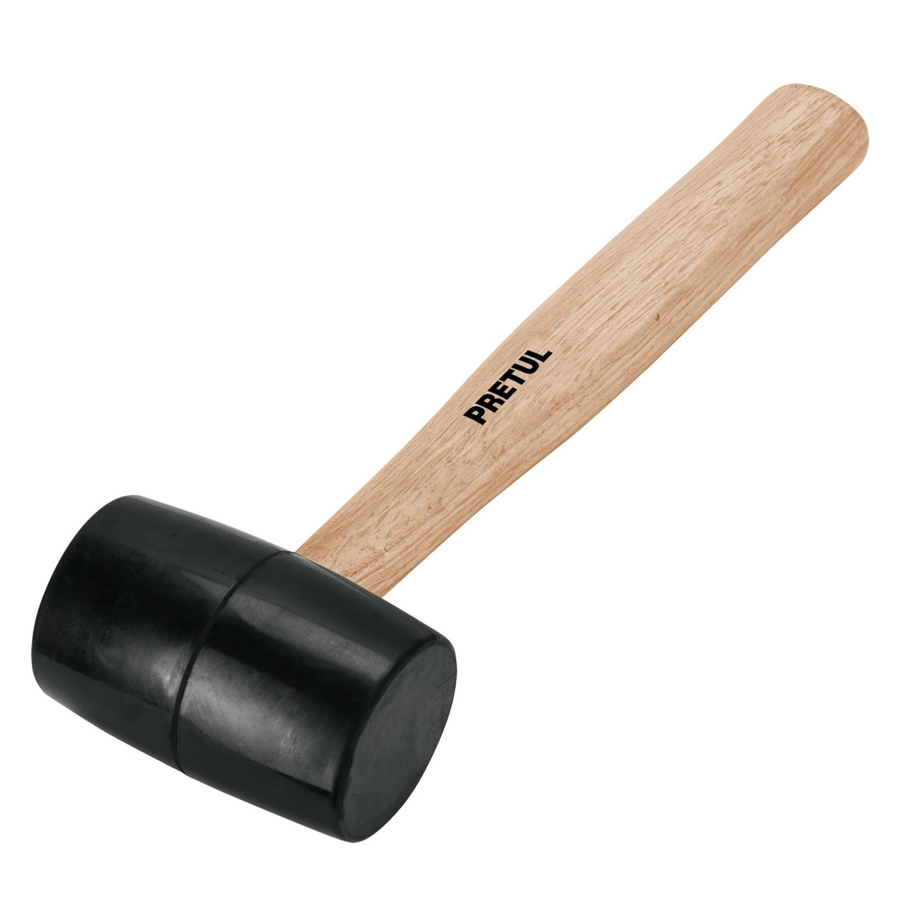 Pretul 20566 Rubber Mallet Hammer with Wood Handle 16-oz black