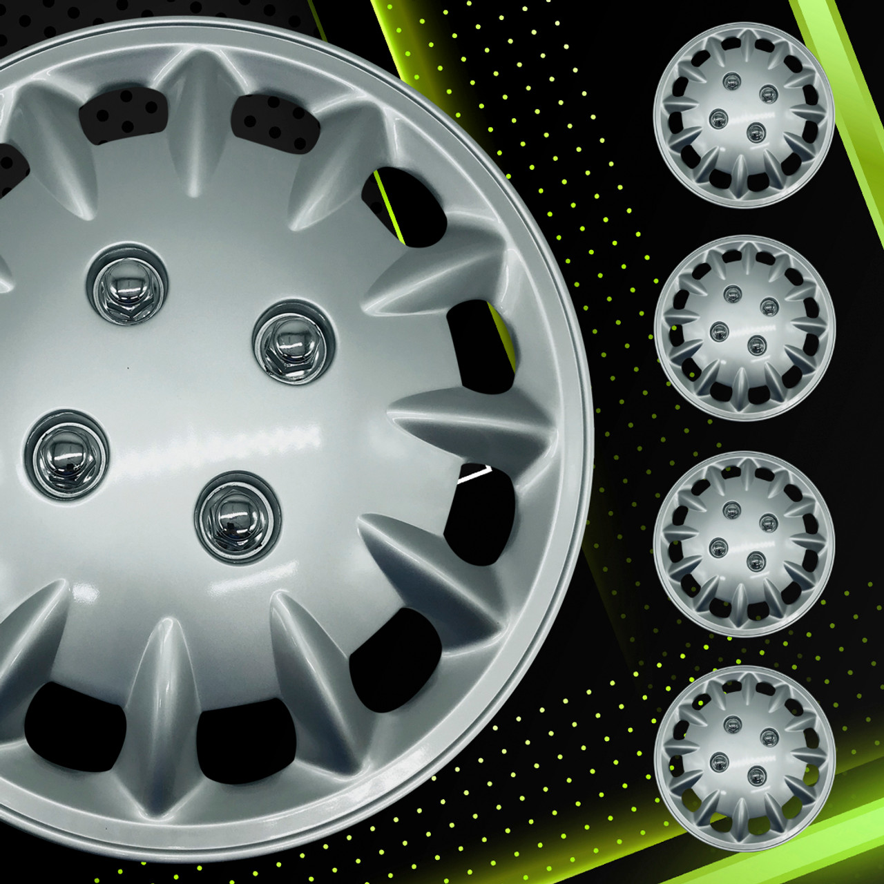 Ultra-resistant hubcaps, suitable for almost all makes of cars. Tested to fit foreign and domestic trucks both front and rear of the same size