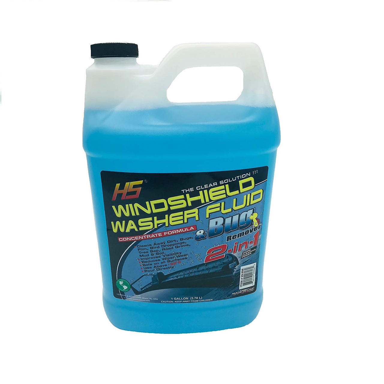 HS 29.606 Bug Wash Windshield Washer Fluid, 1 Gal (3.78 Liters)