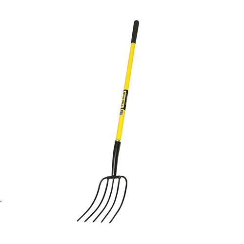 Truper 30323 Tru Pro 50-Inch Manure Fork, 5-Tine, Fiberglass Handle, 10-Inch Grip