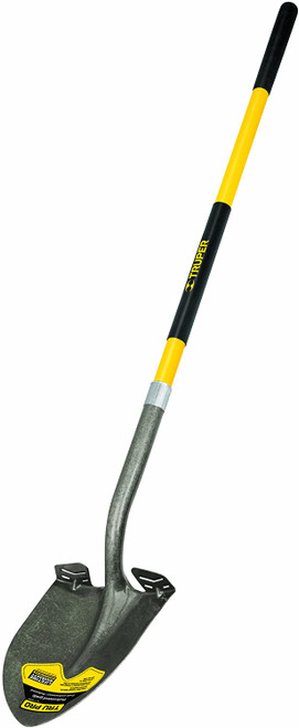 Truper 34104 Tru Pro Round Point Shovel 48-Inch Fiberglass Handle Extended Socket