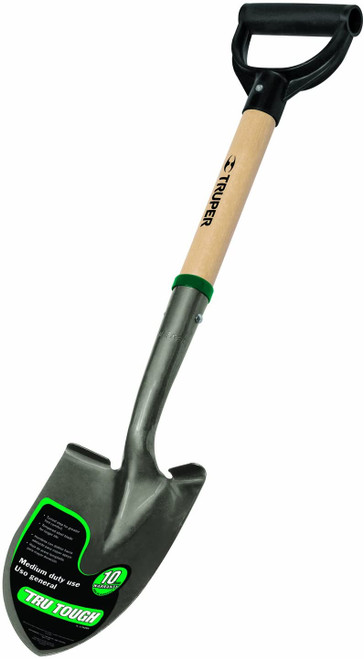 Truper 31196 Tru Tough 19-Inch Short D-Handle Round Point Shovel 19-Inch Wood