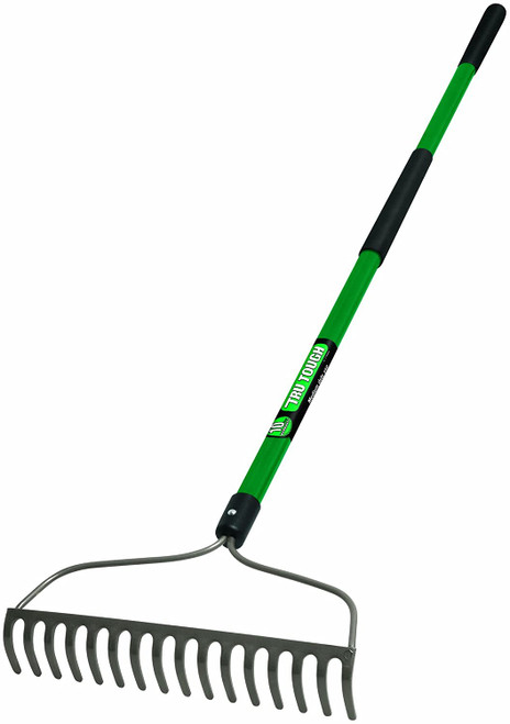 Truper 32404 Tru Tough Welded Bow Rake 16-Teeth Fiberglass Handle