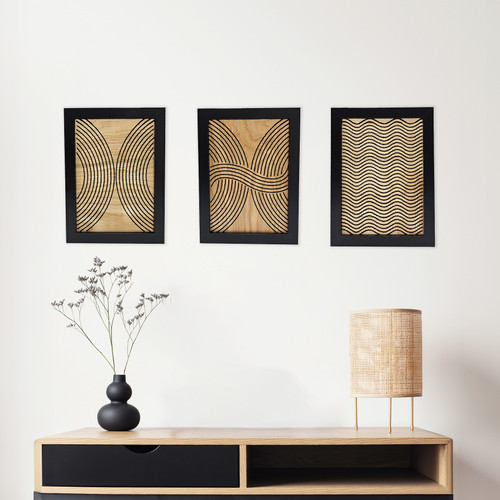 hand embroidery in wood home decor piece oyin black embroidery in wood wall piece above wooden entry way table with black and woven lamp against beige wall by artist atinuke adeleke for brand dallas zuri perle hand embroidery in wood home decor piece oyin black embroidery in wood wall piece above wooden entry way table with black and woven lamp against beige wall by artist atinuke adeleke for brand dallas zuri perle