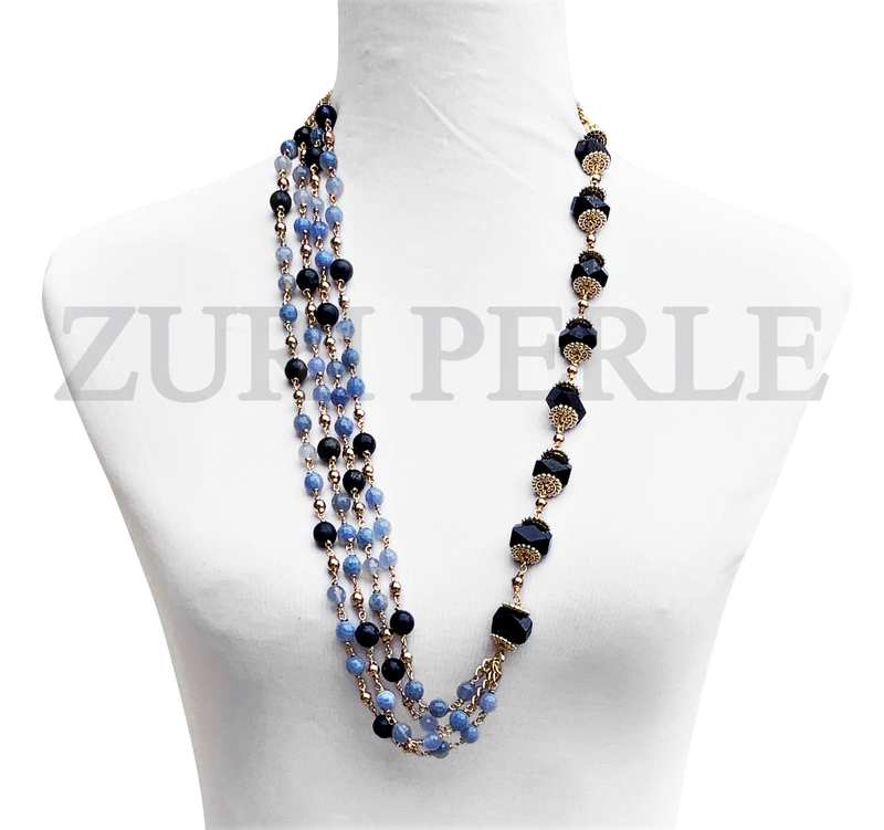 OSANYIN Lapis - Lapis nugget and blue quartz Handcrafted in USA