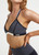 Cross Header Sports Bra - Charcoal