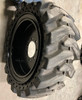 New 12 16.5 Solid Boss Skid Tires Mounted 8 on 10.75 Rims 8" Center 33x12-20