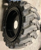 New 12 16.5 Solid Boss Skid Tires Mounted 8 on 8 Rims 6" Center 33x12-20