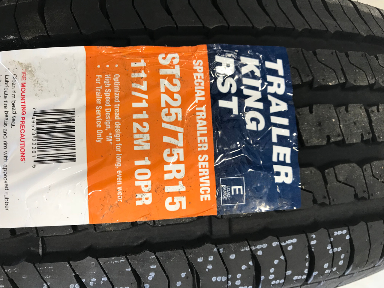 New Tire 225 75 15 Trailer King RST 10 Ply ST225/75R15 Trailer Your