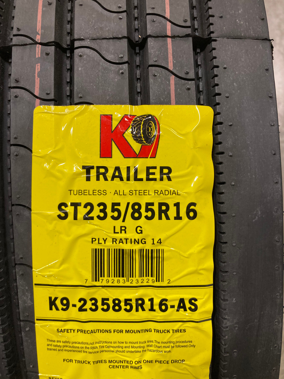 New Tire 235 85 16 K9 Trailer 14 Ply All Steel ST235/85R16 