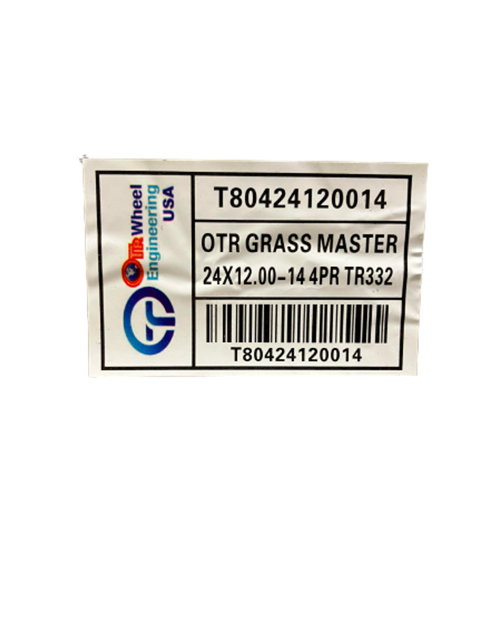 New Turf Tire 24 12.00 14 OTR GrassMaster 4 ply TR332 24x12.00-14 