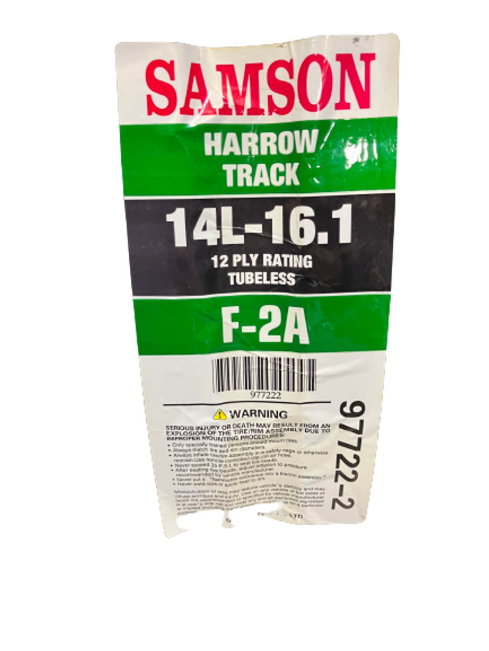 New Tire 14 L 16.1 Samson F-2M 4Rib 10 Ply TL 14L-16.1