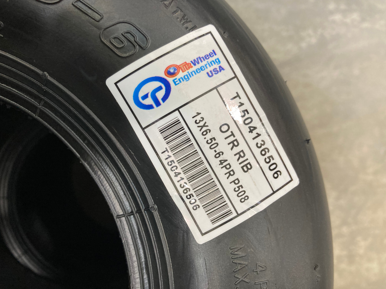New Tire 13 6.50 6 OTR RIB 4 ply Lawn & Garden 13x6.50-6