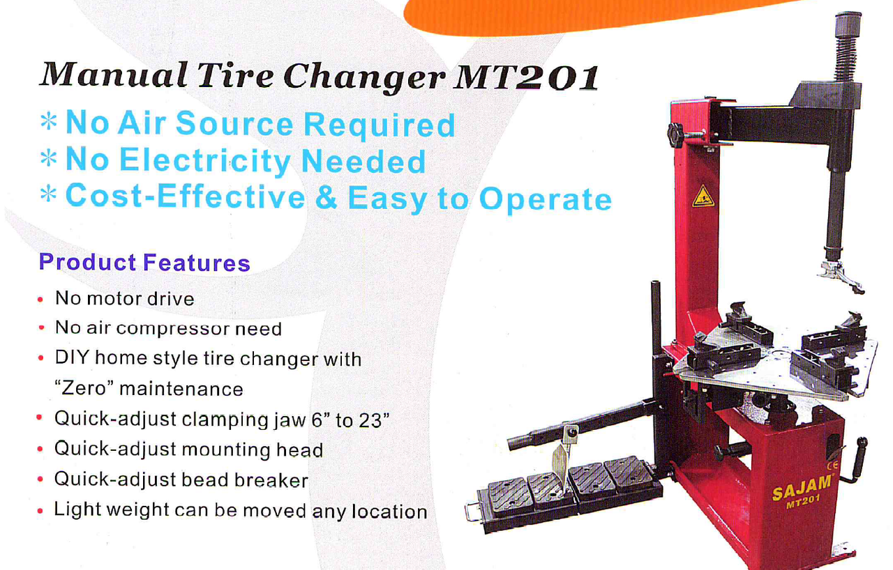 New Precision Automotive Equipment Manual Tire Changer Machine No Motor