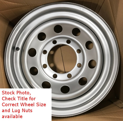 16 Inch New Heavy Duty Trailer Wheel 16x6 8on6.5  Silver Mod Rim Rated 4,000 lbs 8x6.5 8 Bolt 8 Lug