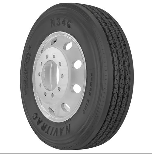 New Tire 11 R 22.5 Power King Navitrac Semi N346 Steer 16 Ply 11R22.5